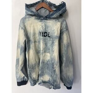 VIDL Los Angeles Sweatshirt Hoodie Mens Size 3X Tie Dyed Streetwear Denim New